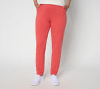 Active Pull-On French Terry Jogger Pants - Deep Papaya