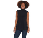Modern Essentials Liquid Knit Mock Neck Top