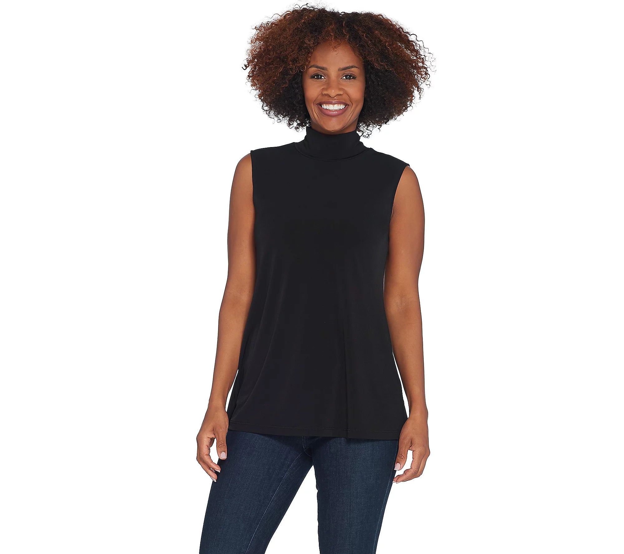 Modern Essentials Liquid Knit Mock Neck Top