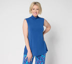 Modern Essentials Liquid Knit Mock Neck Top