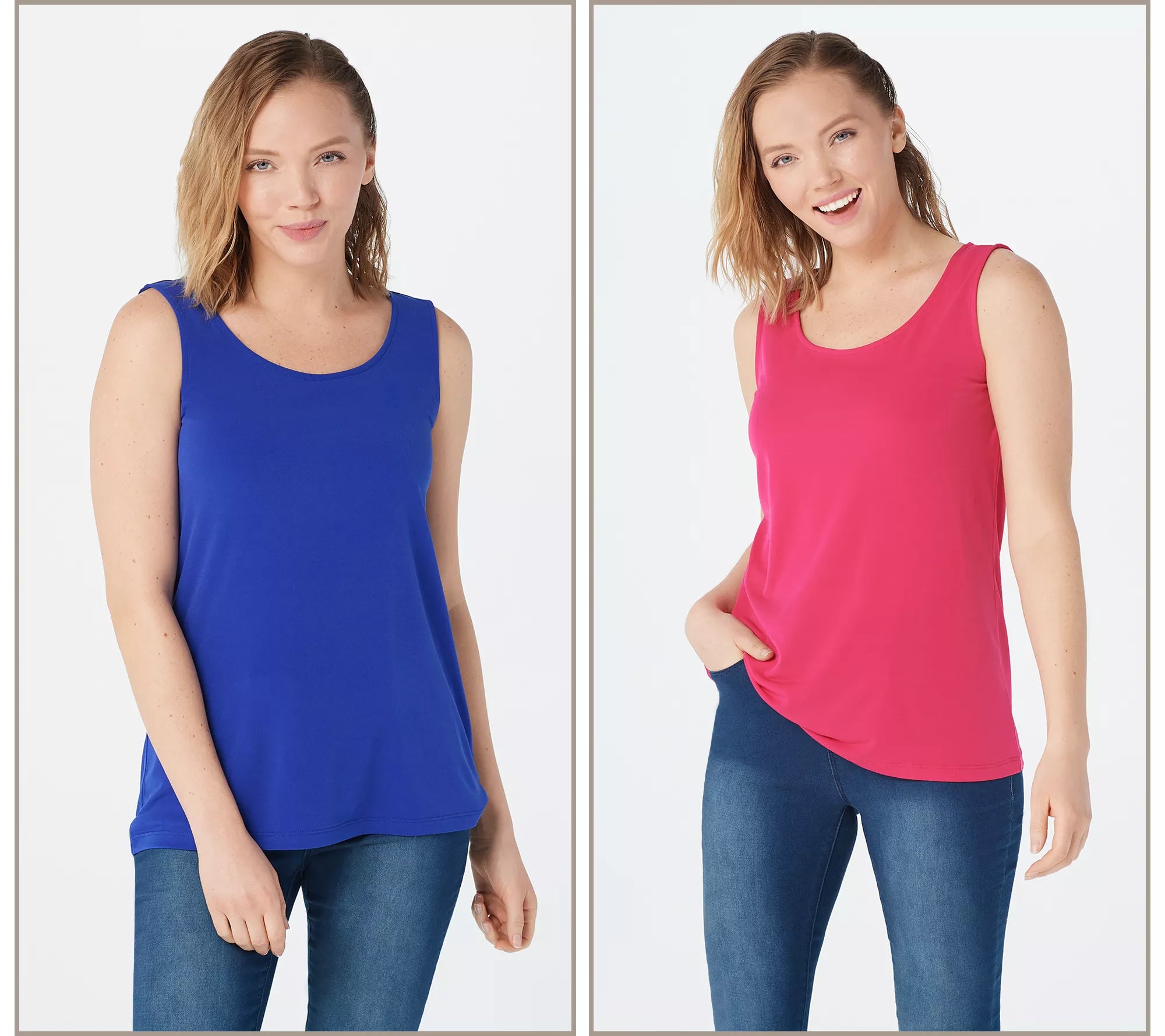 Modern Essentials Set of 2 Liquid Knit Tanks