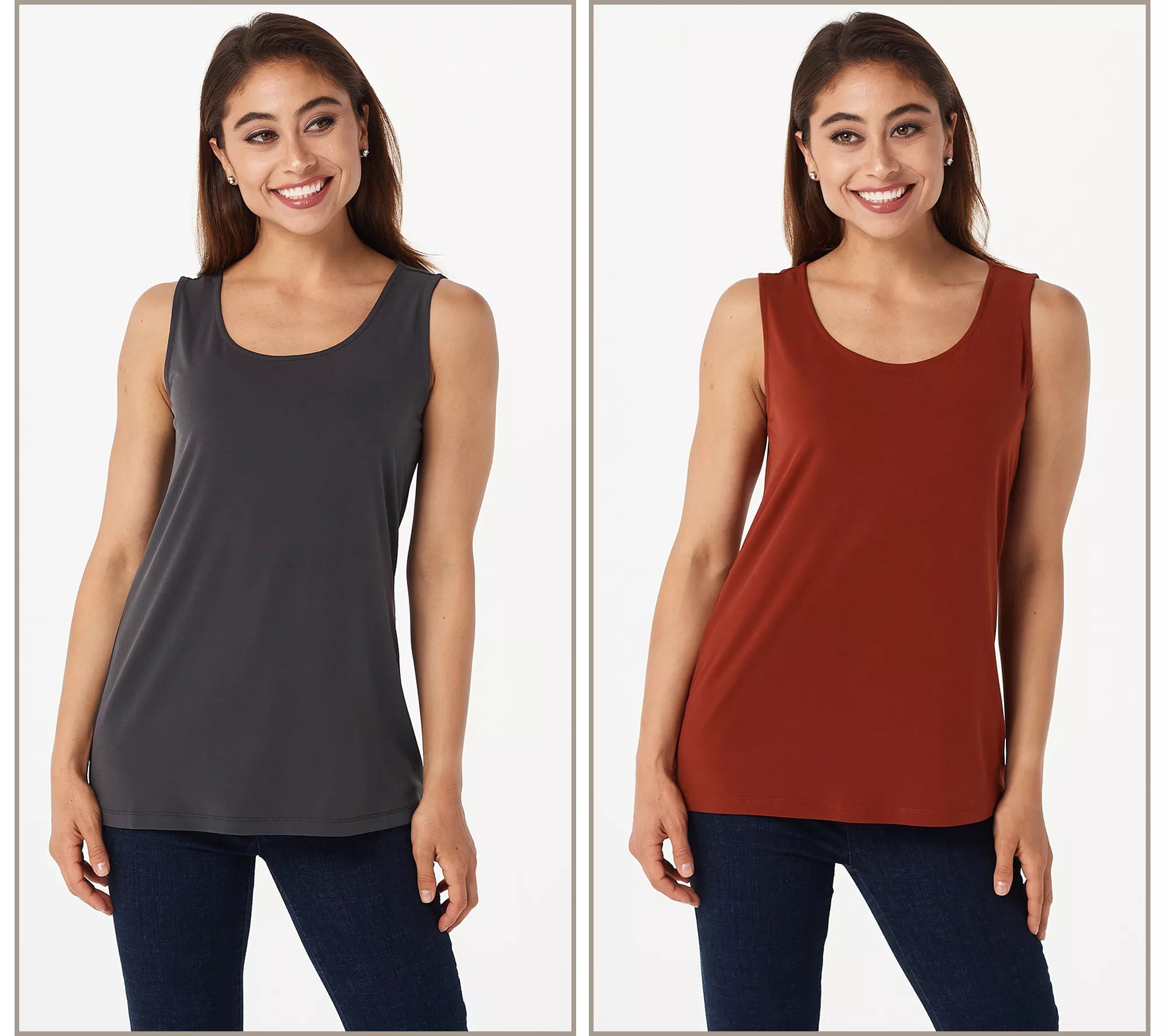 Modern Essentials Set of 2 Liquid Knit Tanks