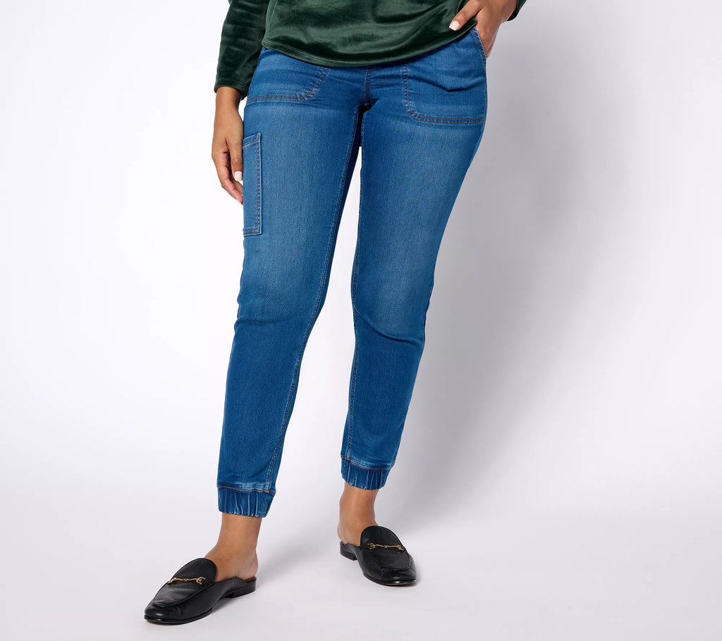 Comfy Knit Denim Cargo Jogger