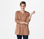 Essentials Pima Cotton Button Front Cardigan