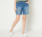 TripleLuxe Denim 5-Pocket 8" Shorts