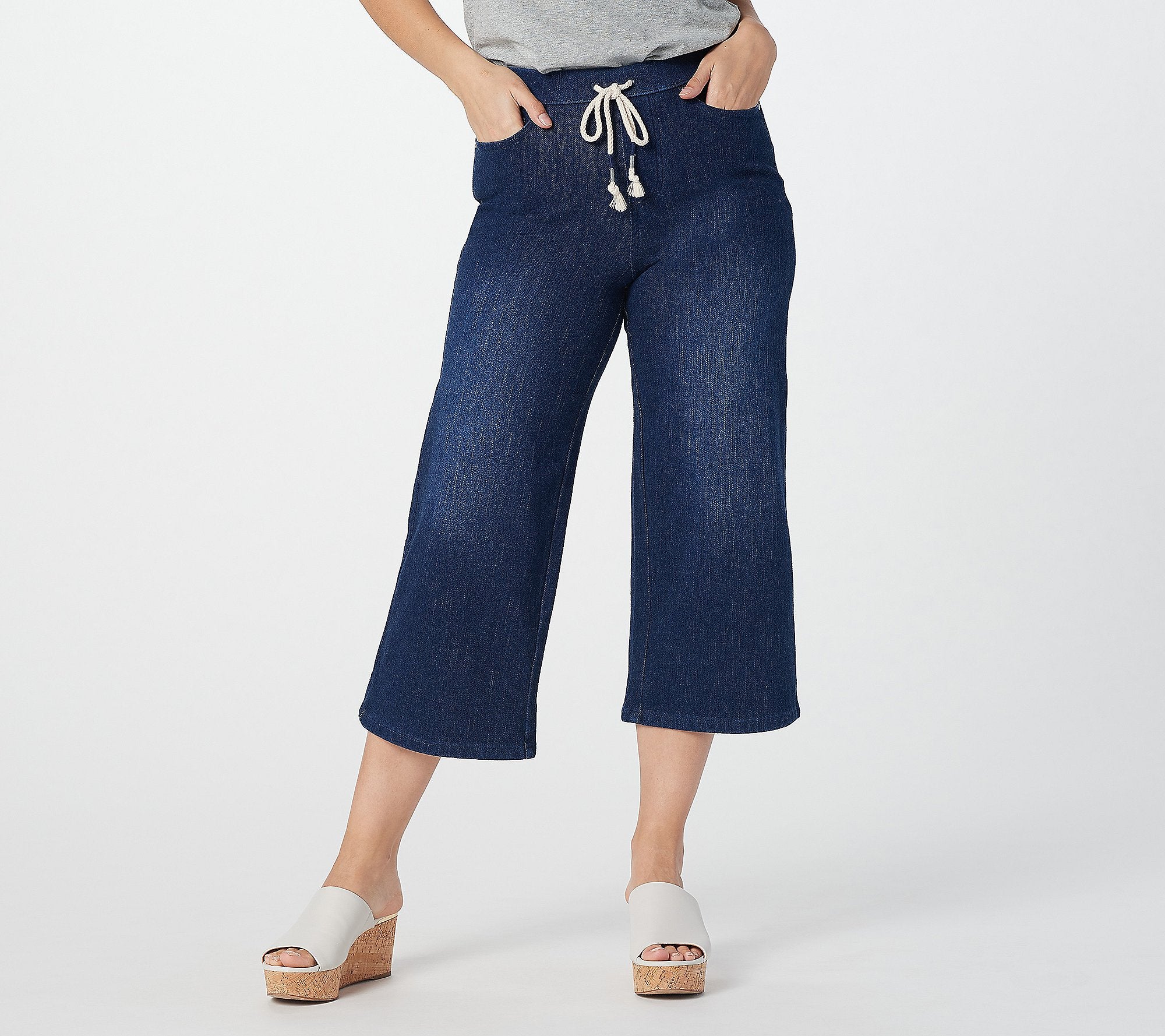 Flexibelle Cropped Gaucho with Drawstring