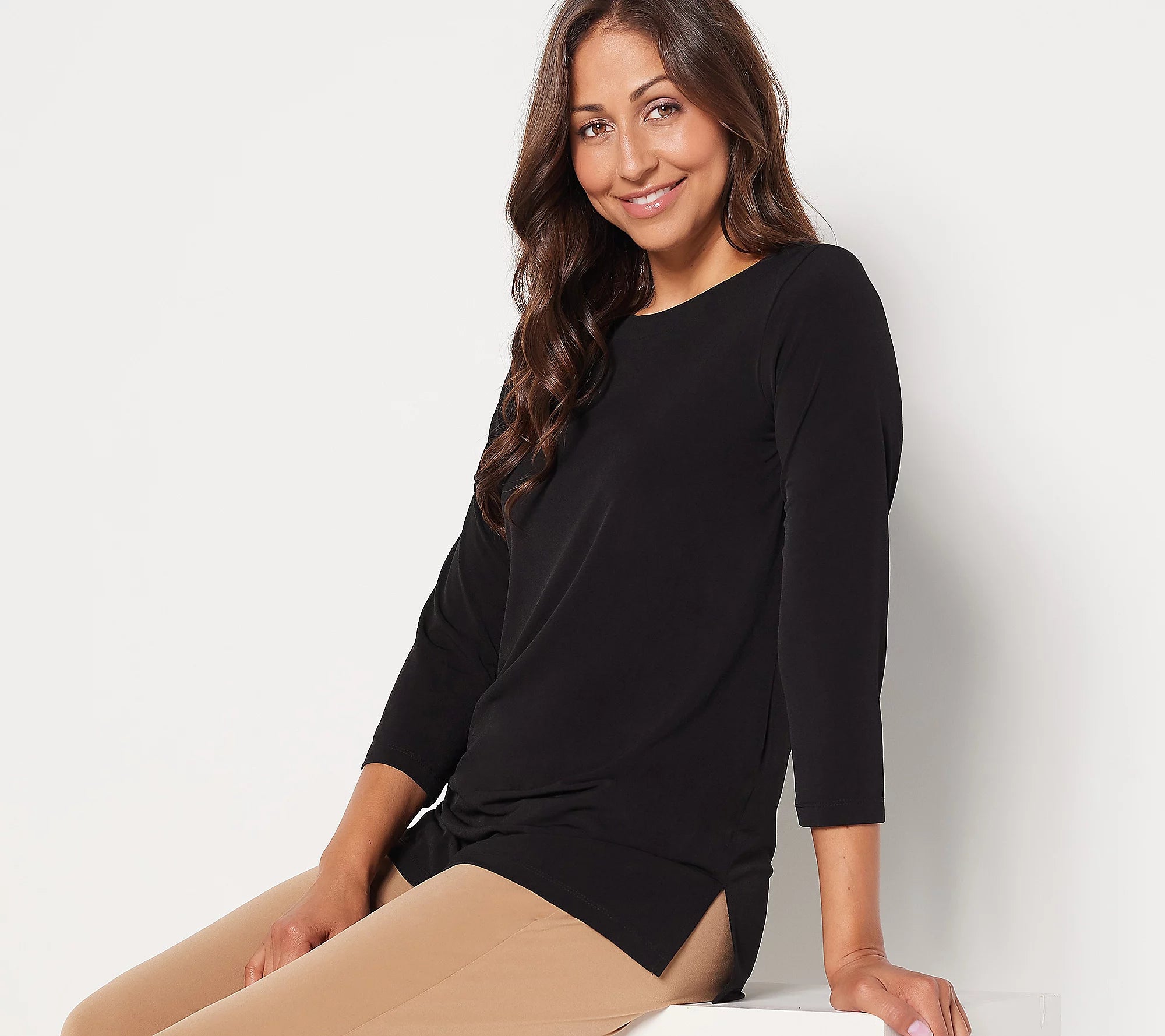 Modern Essentials Petite Liquid Knit Tunic