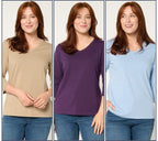 Perfect Jersey 3-Pack 3/4 Sleeve Tops