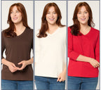 Perfect Jersey 3-Pack 3/4 Sleeve Tops