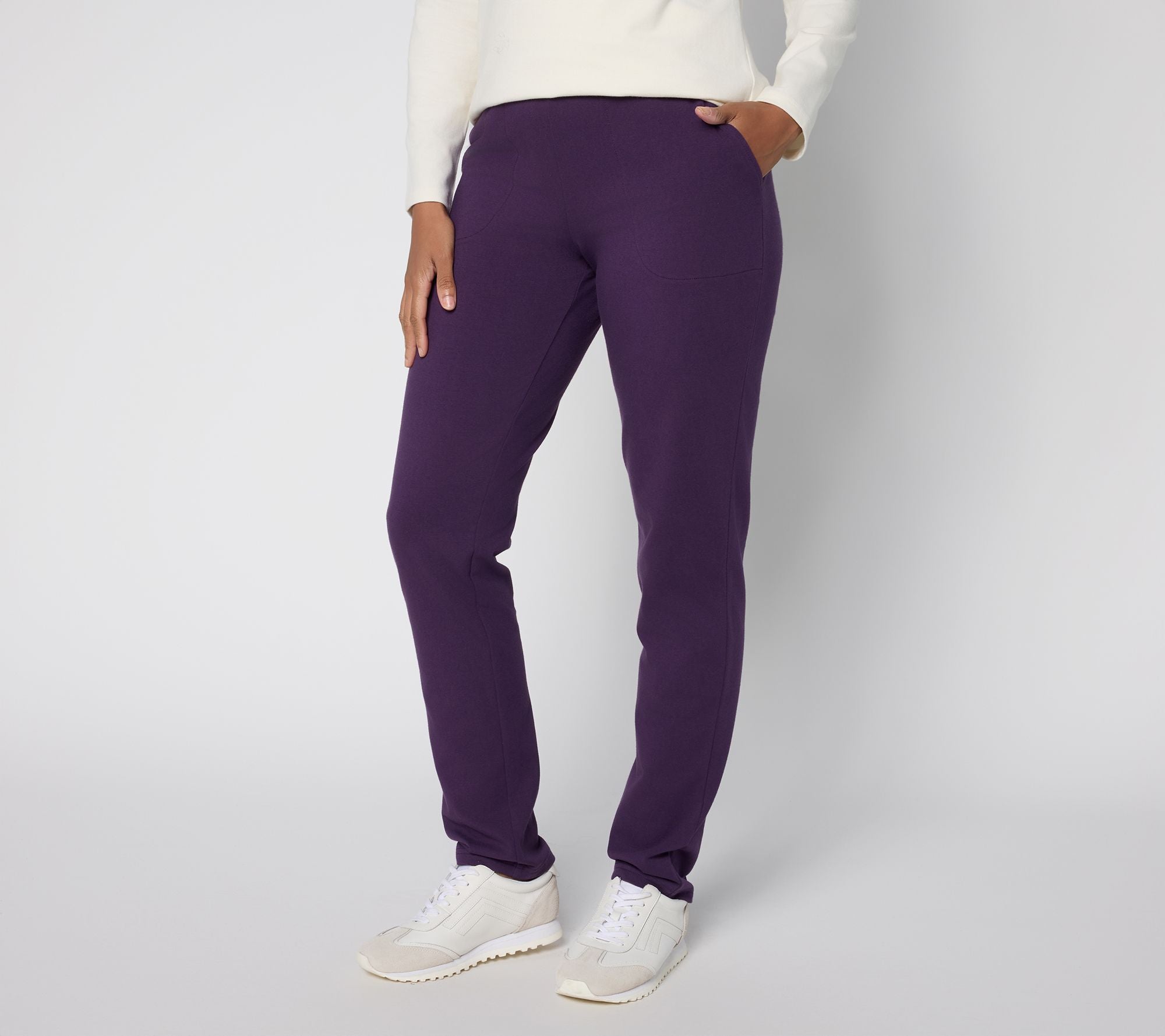 Active Duo Stretch Slim Straight Pants - Deep Purple