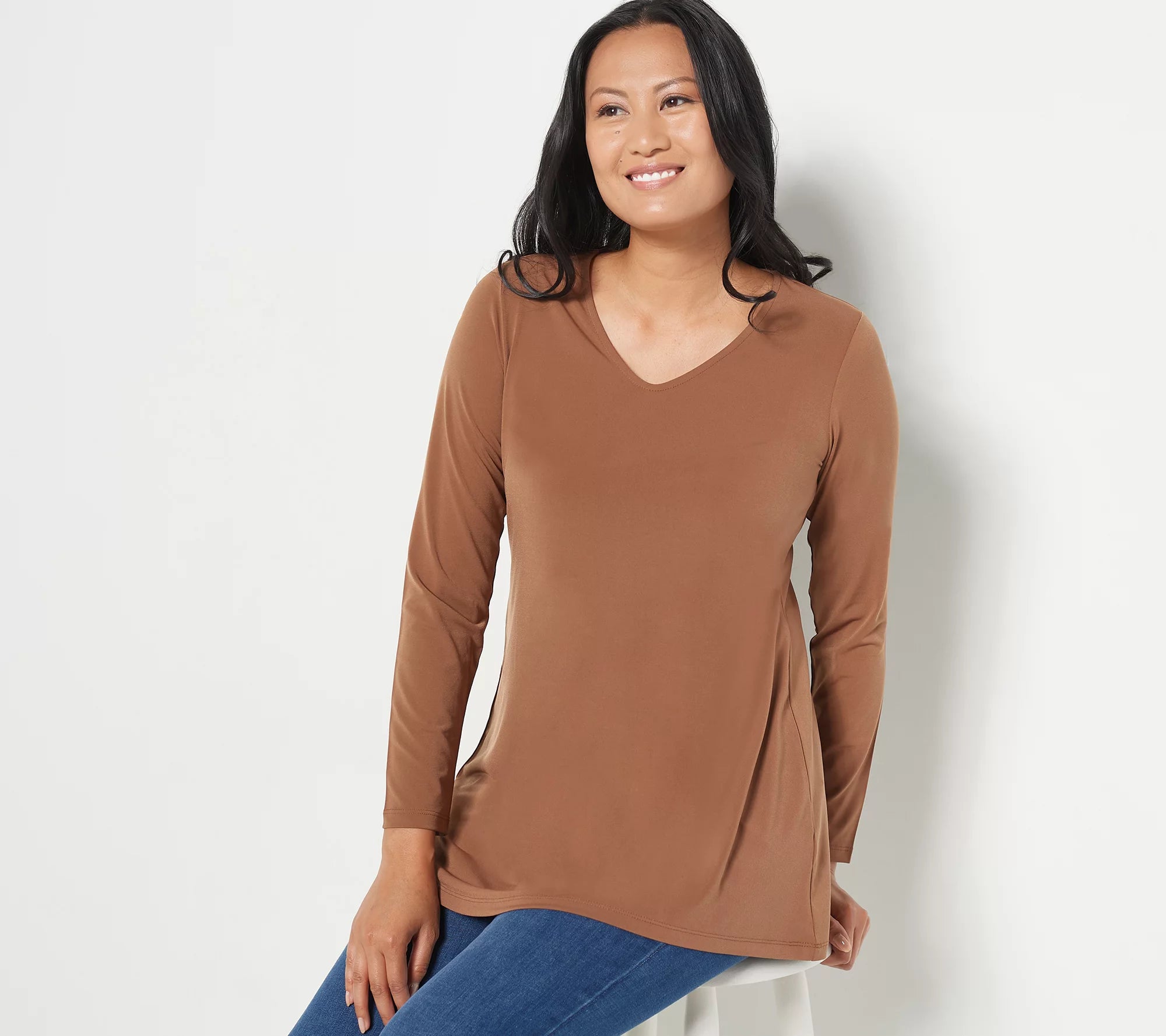 Modern Essentials Regular Liquid Knit Tunic