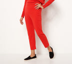 Cotton Cashmere Slim Leg Cropped Pants