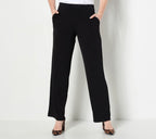 Liquid Knit Wide-Leg Pull-On Pants
