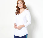 Essentials Comfy Cotton V-Neck Tunic