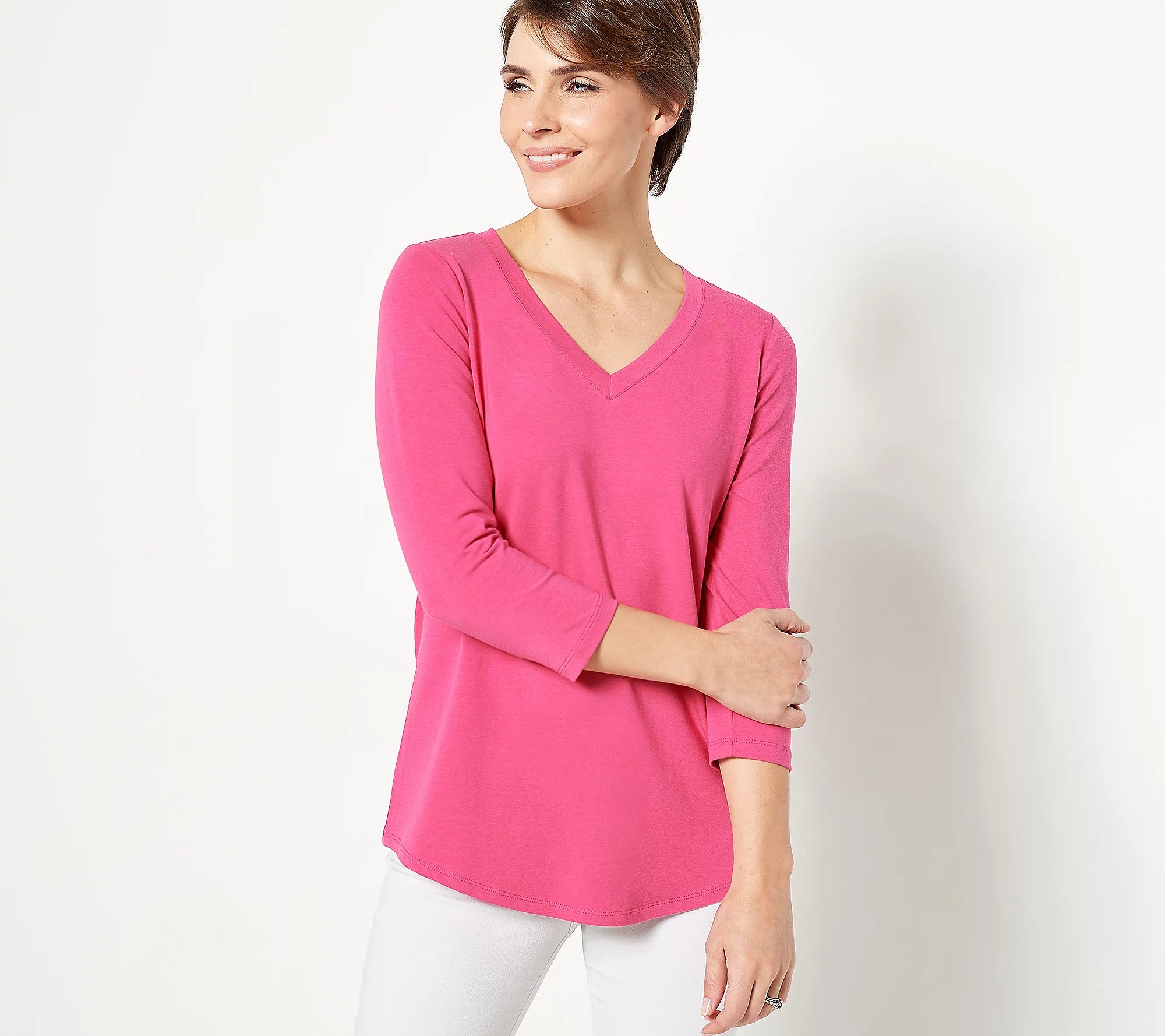 Essentials Comfy Cotton V-Neck Tunic