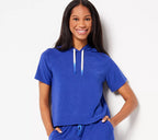 Terry Cloth Short-Sleeve Beach Hoodie