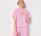 Terry Cloth Short-Sleeve Beach Hoodie