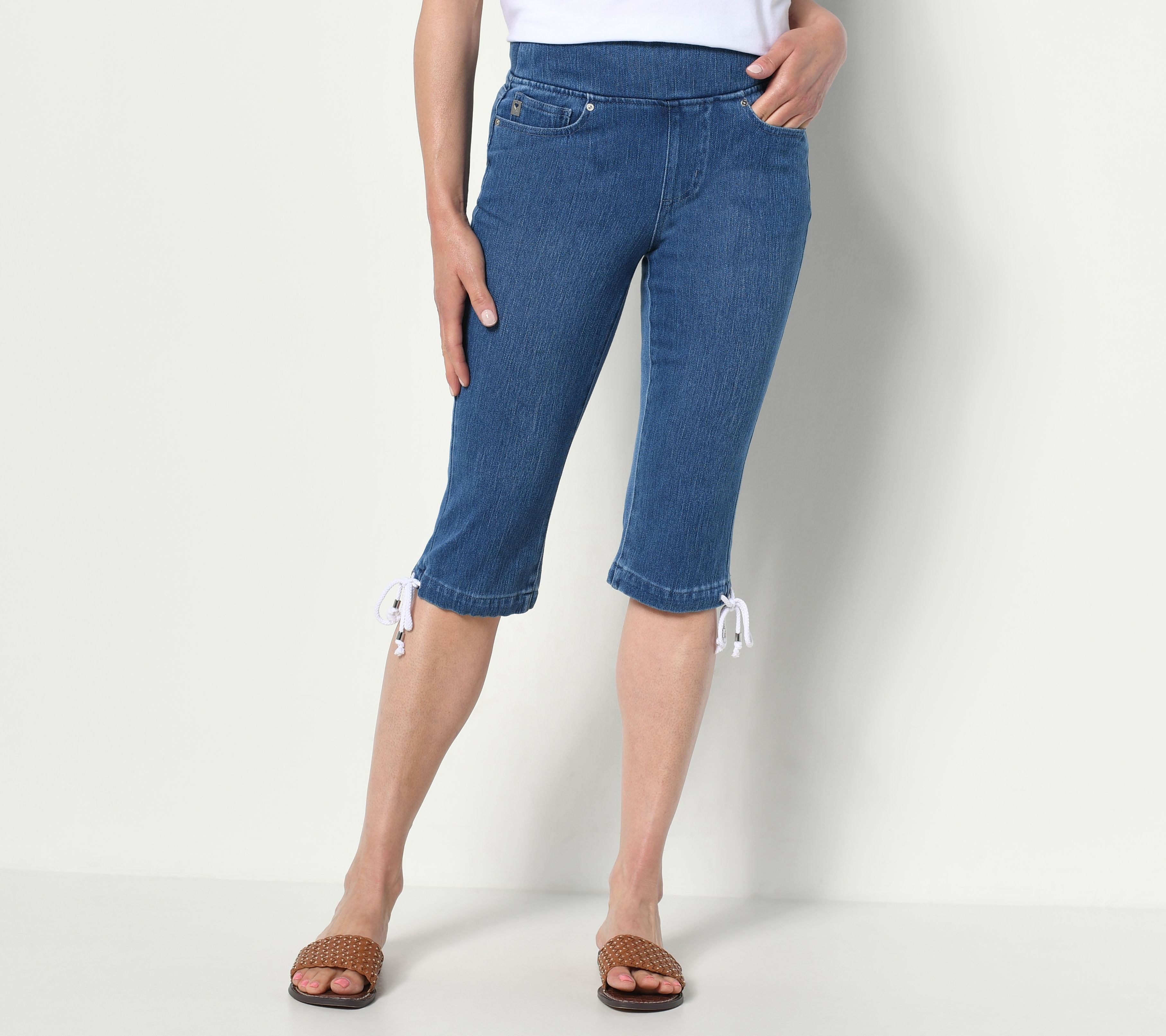 Belle by Kim Gravel Flexibelle Skimmer w/Rope - Medium Wash