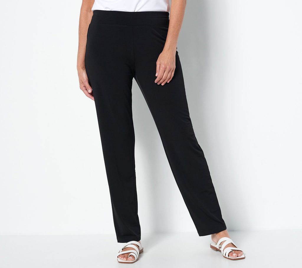 Modern Essentials Liquid Knit Slim Leg Pants - Black