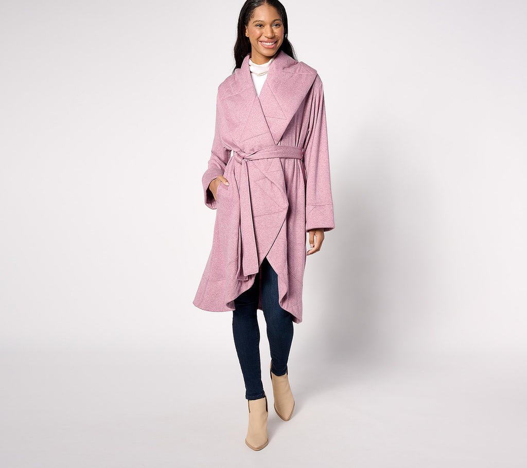 French Terry Belted Wrap Cardigan