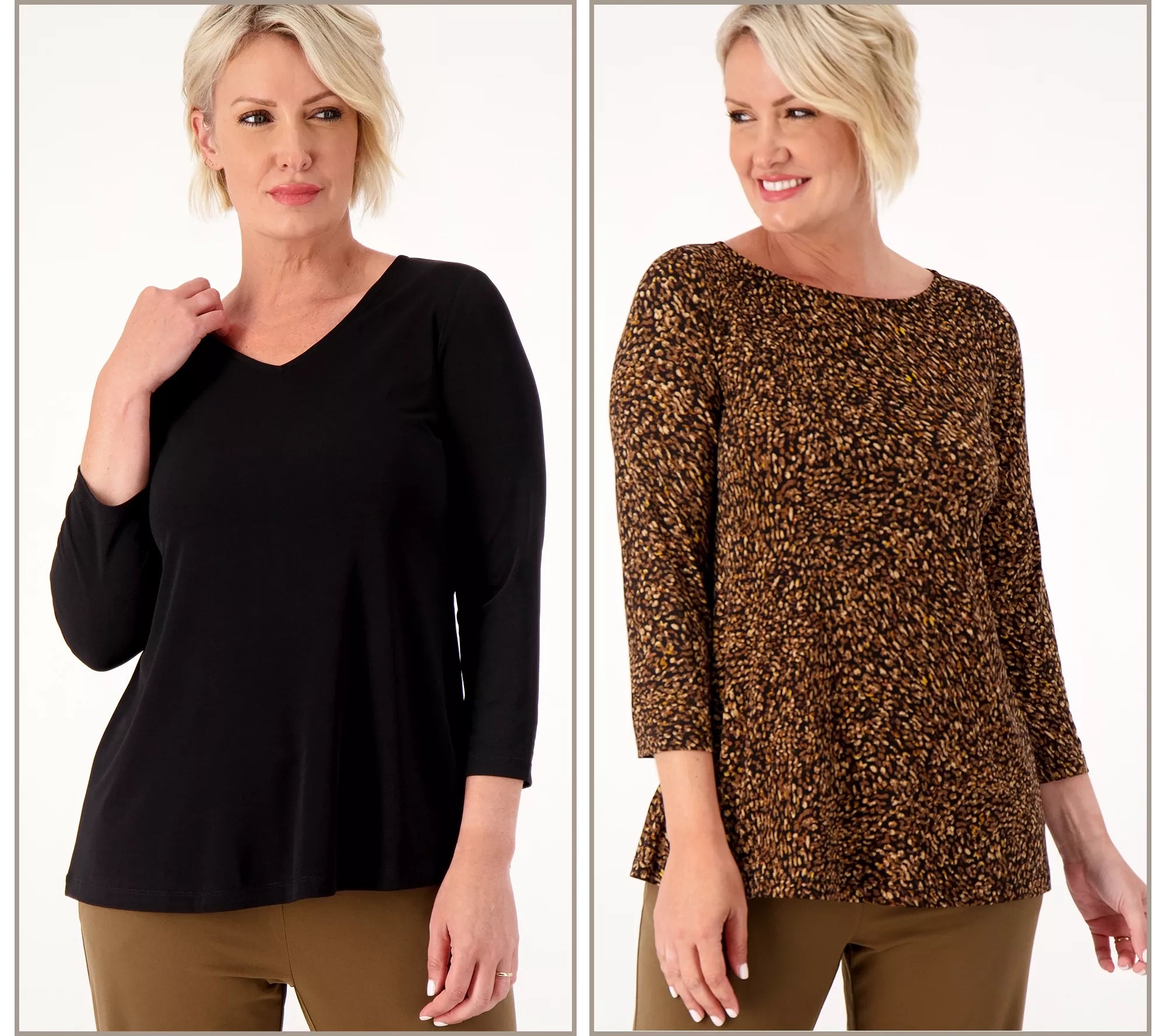 Printed & Solid Liquid Knit A-Line