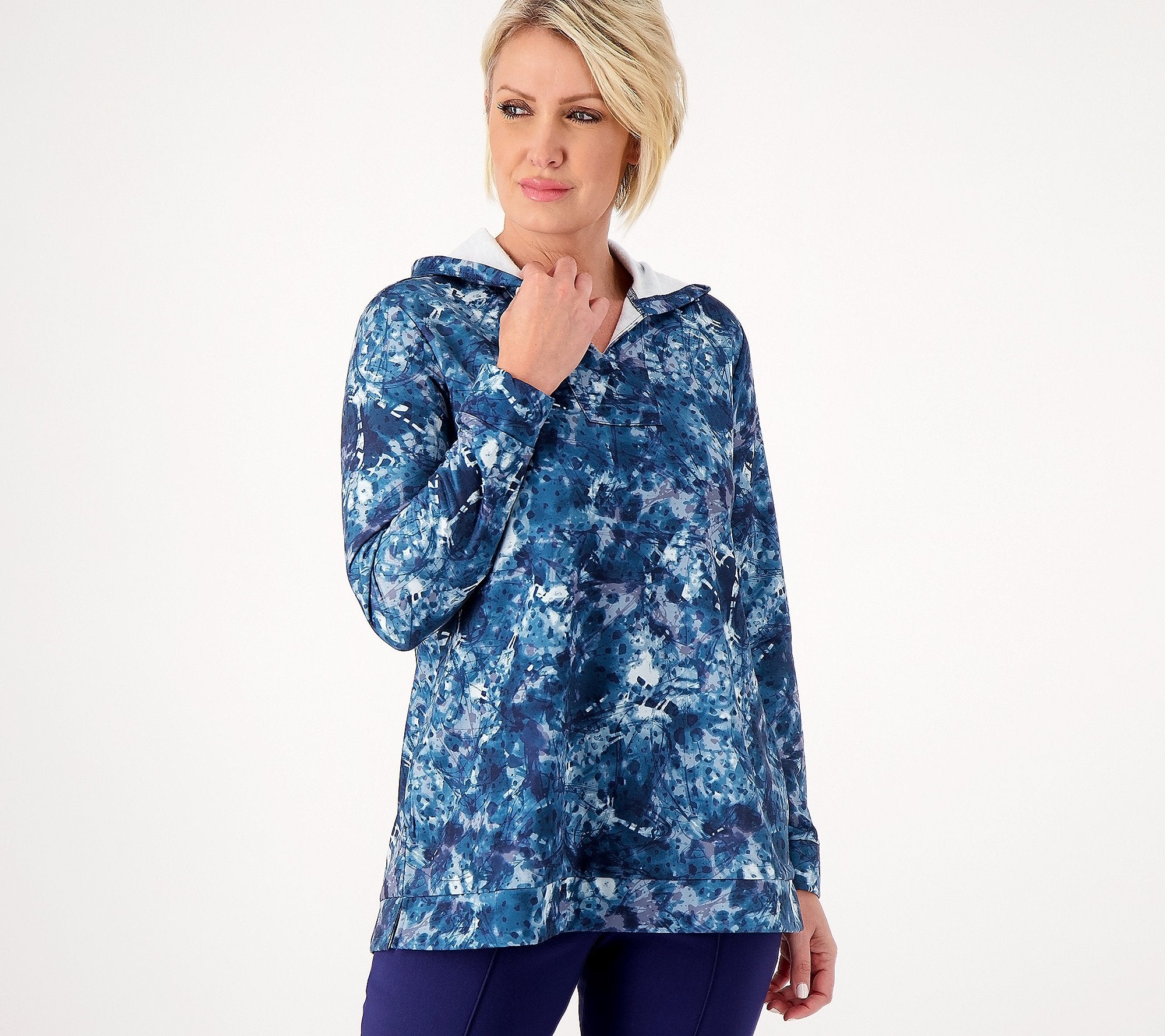 Abstract Print Pullover Hoodie