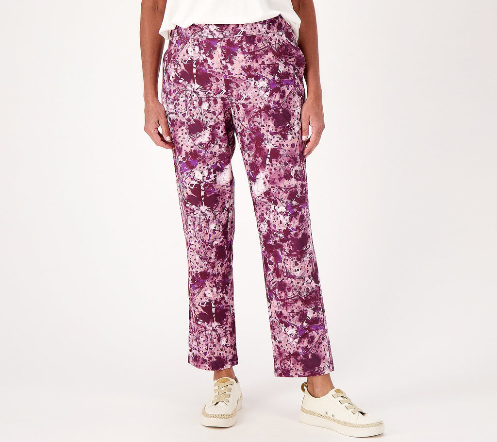 Abstract Print Straight Leg Pants