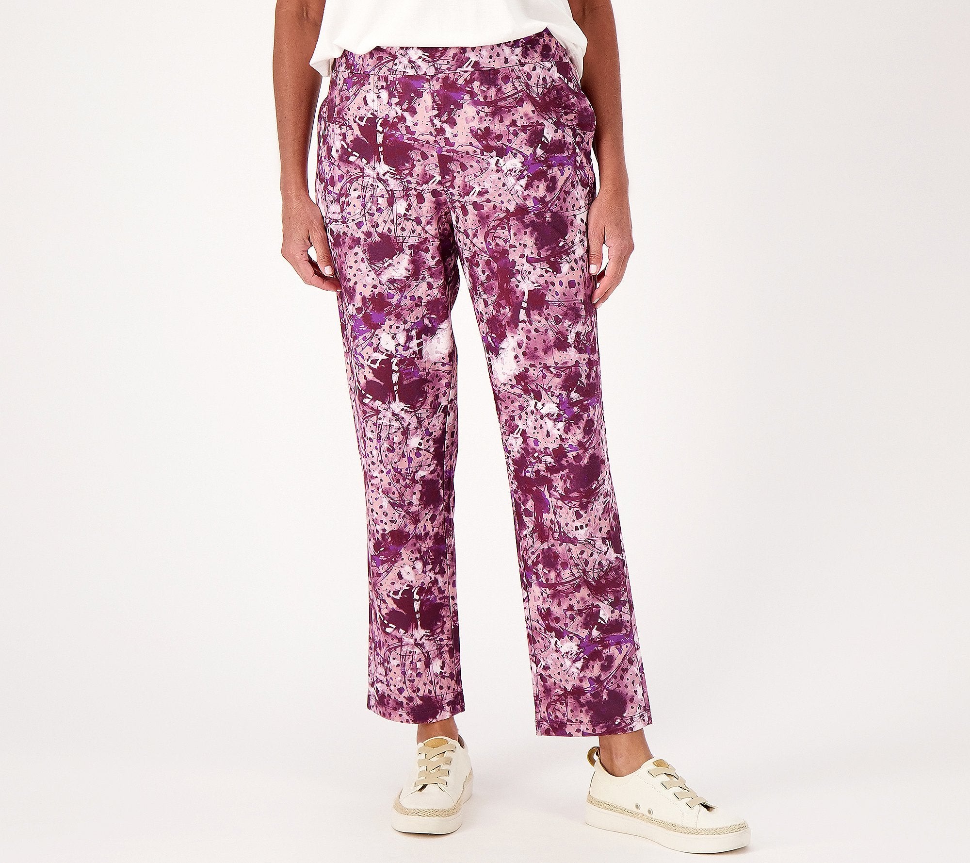 Abstract Print Straight Leg Pants