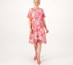 Printed Crepe Midi Dress