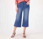 Cool Embrace Wide Leg Denim Crop Jeans