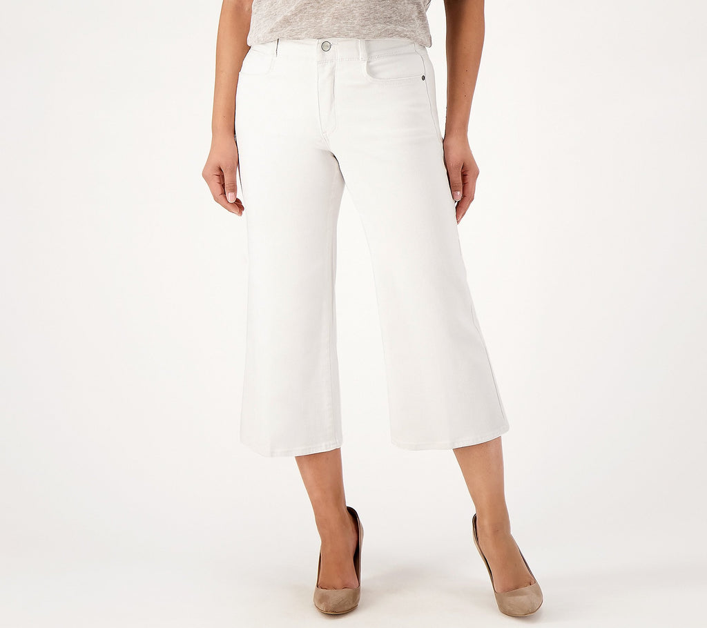Cool Embrace Wide Leg Denim Crop Jeans