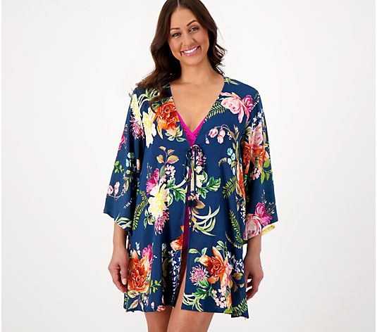 Tie Front Woven Cover-Up