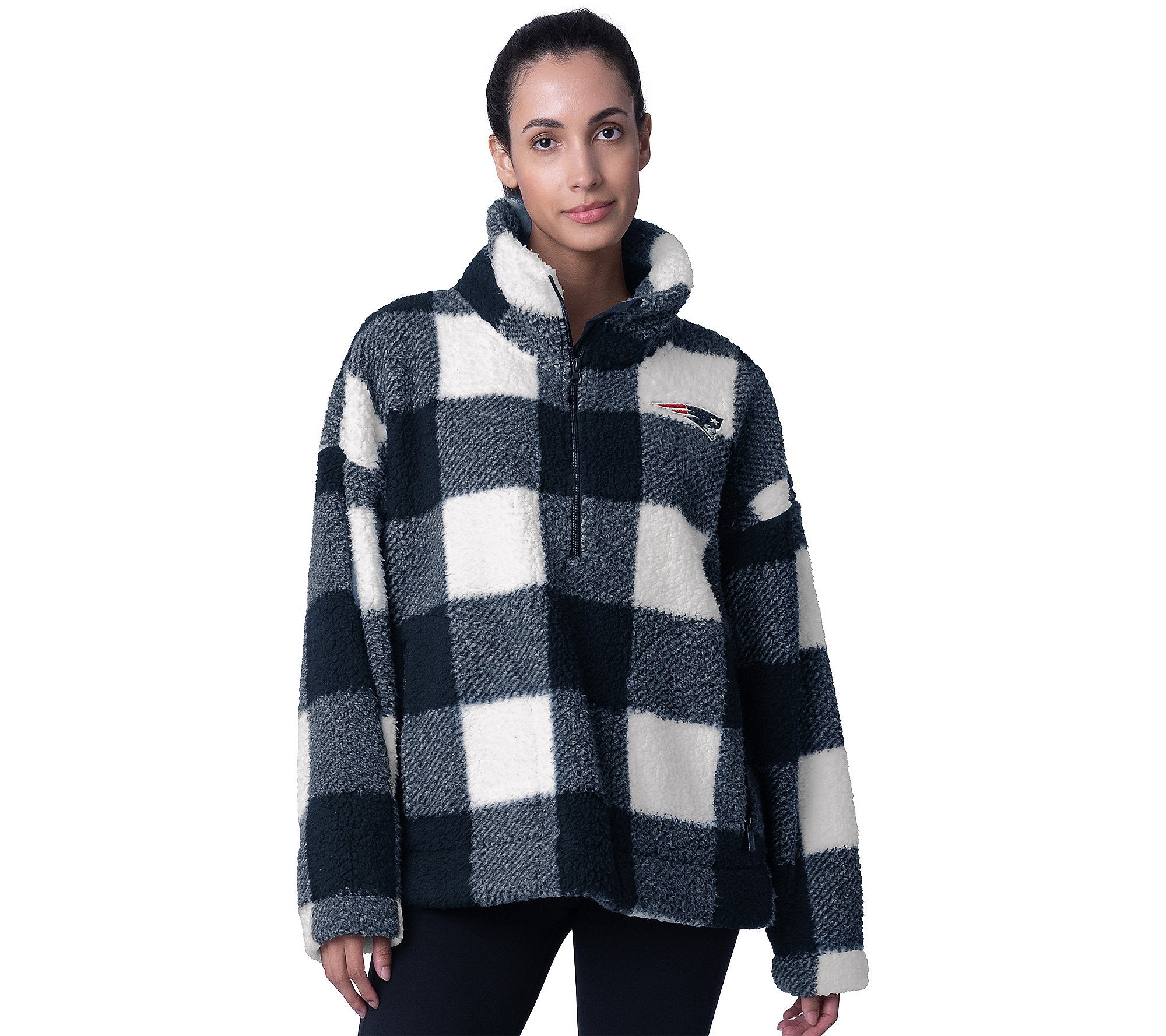 Women's Buffalo Plaid Half Zip Pullover