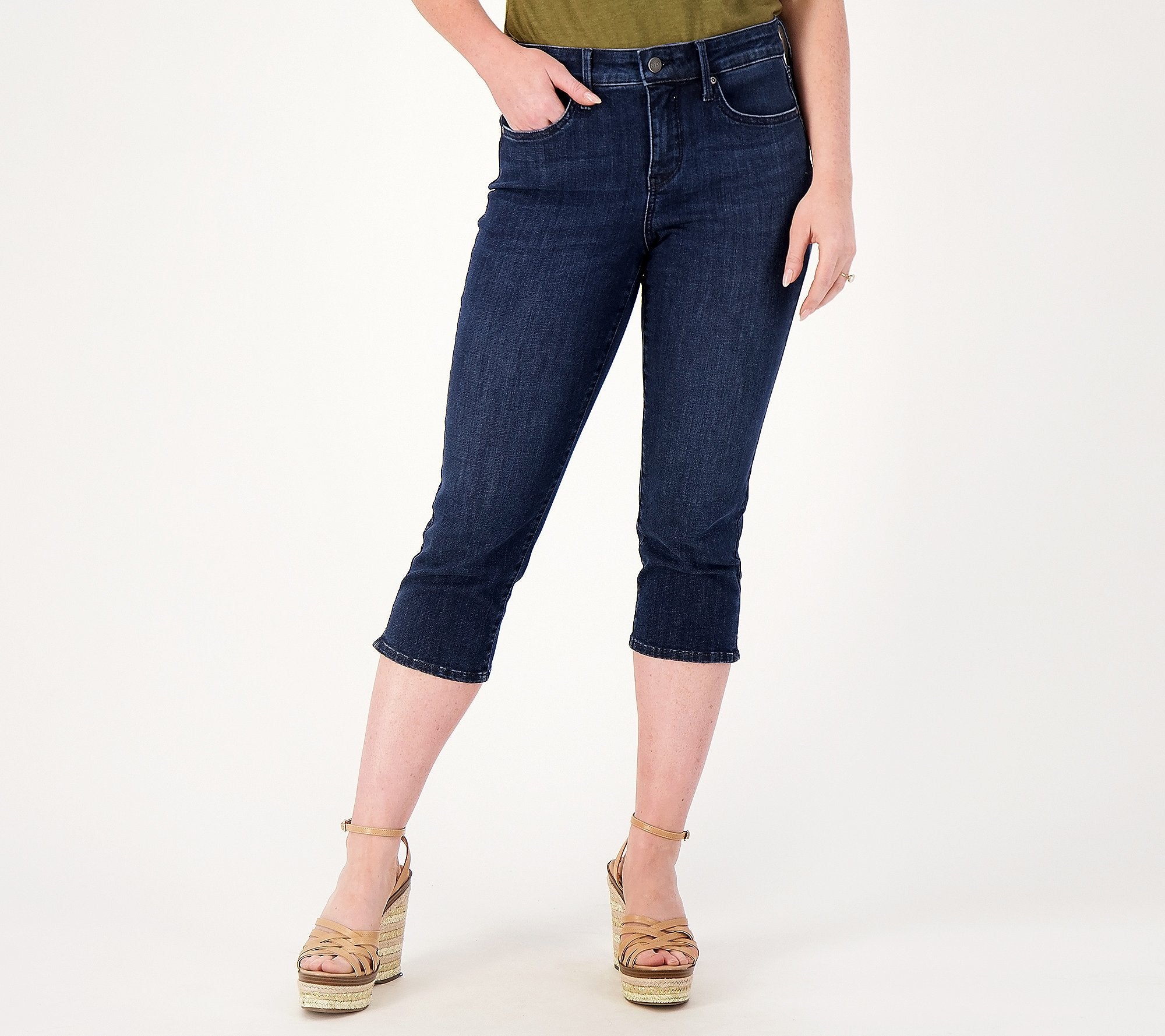 Curves 360 Slim Straight Capri Jeans