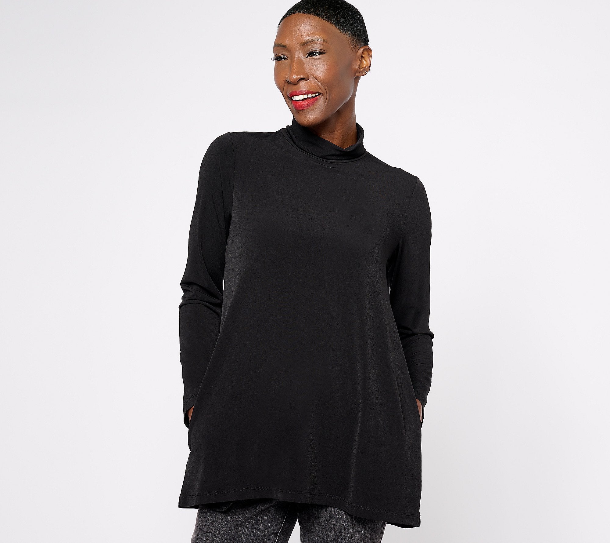 Modern Essentials Pet Liquid Knit A-Line Tunic