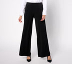Modern Essential Liquid Knit Wide-Leg Pants - Black