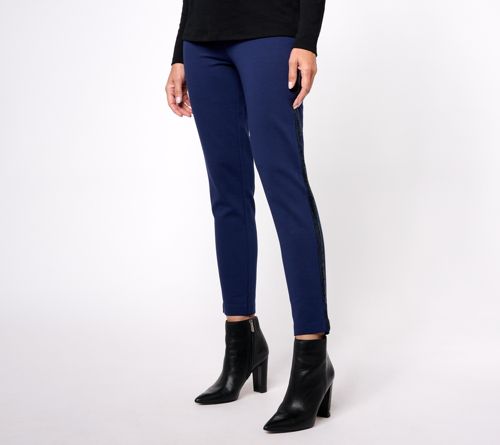 Red Carpet Petite Signaure Knit Ankle Pant w/ Sequin Side