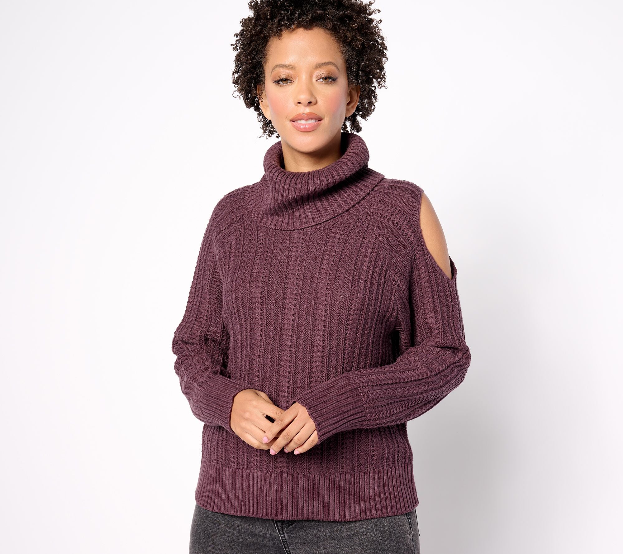 Studio Park x Shawn Killinger Cable Knit Sweater - Huckleberry