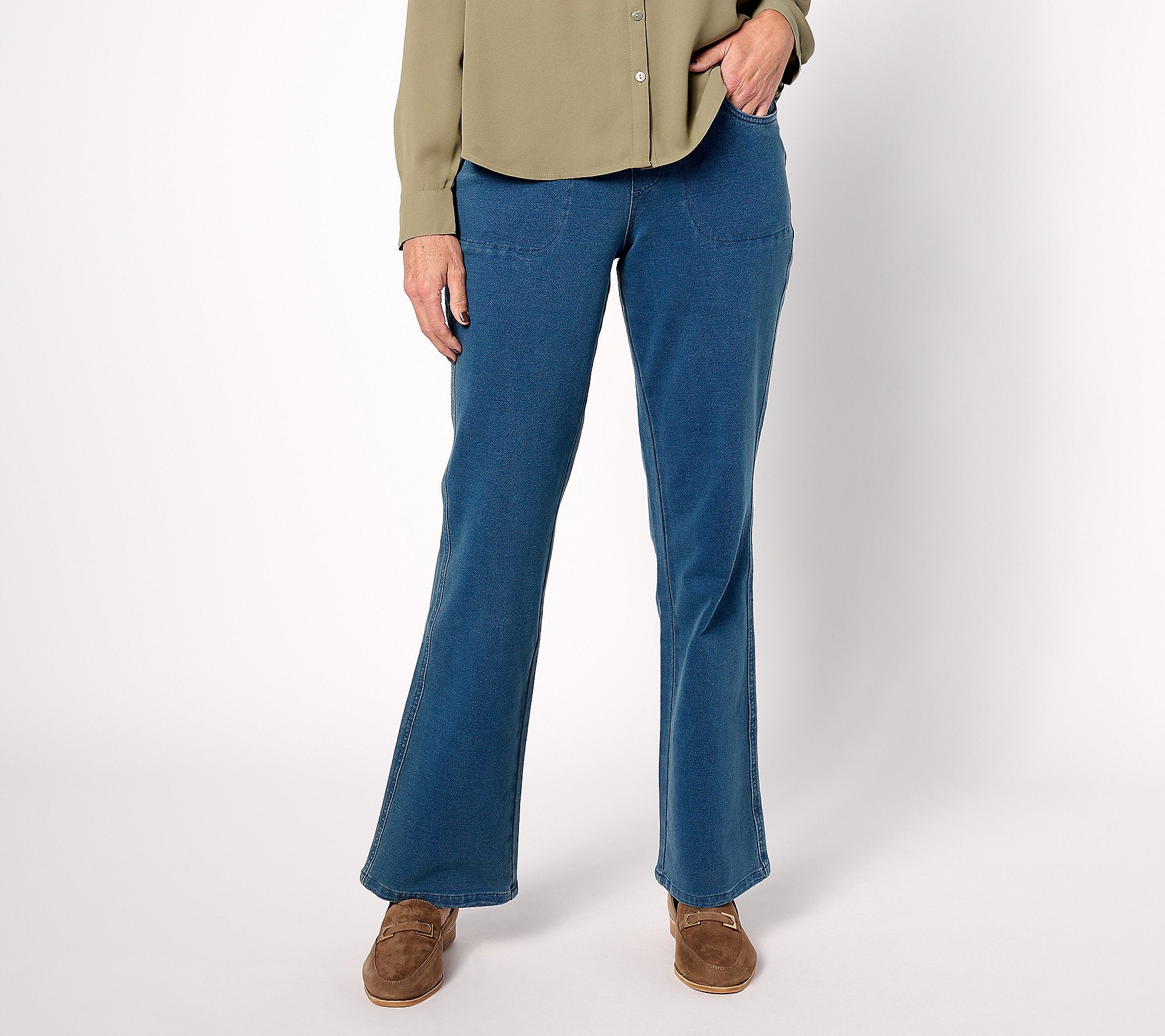 DreamJeannes Flat Waistband Bootcut Jeans