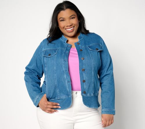 Denim Peplum Jacket