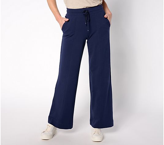 Active French Terry Petite Wide Leg Pant