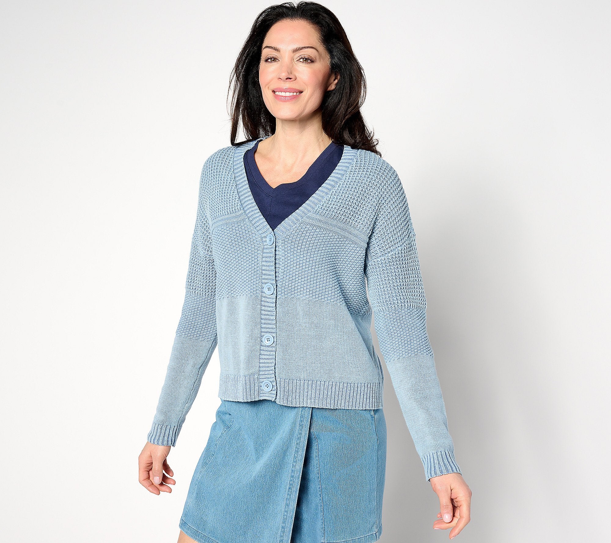 Canyon Retreat Drop Shoulder Mix Stitch Cardigan