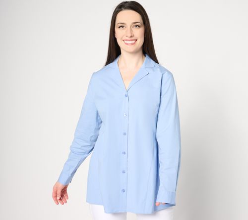Athena Woven Button-Front Top