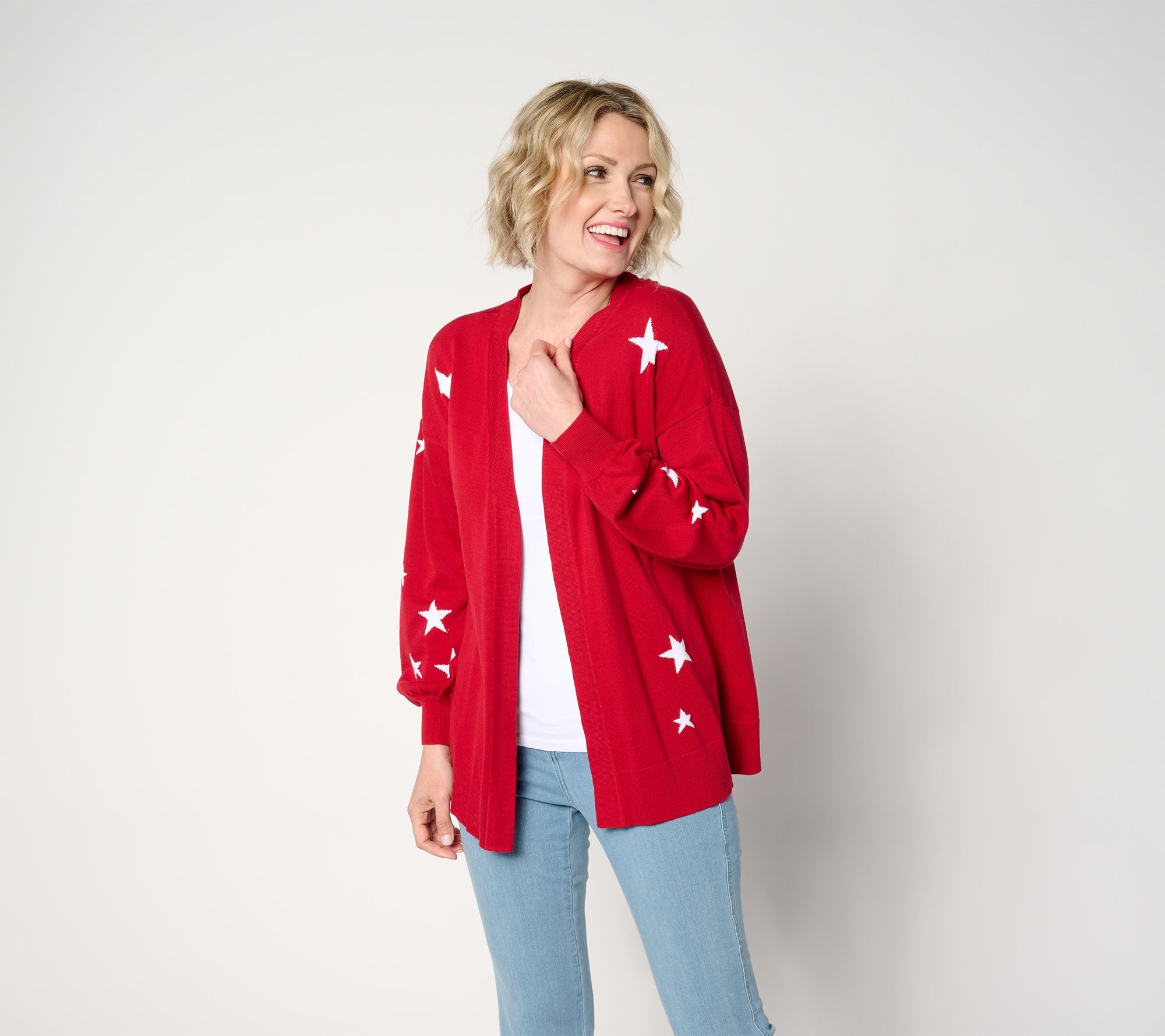 Bell by Kim Gravel Star Spangled Cardigan - Americana Red