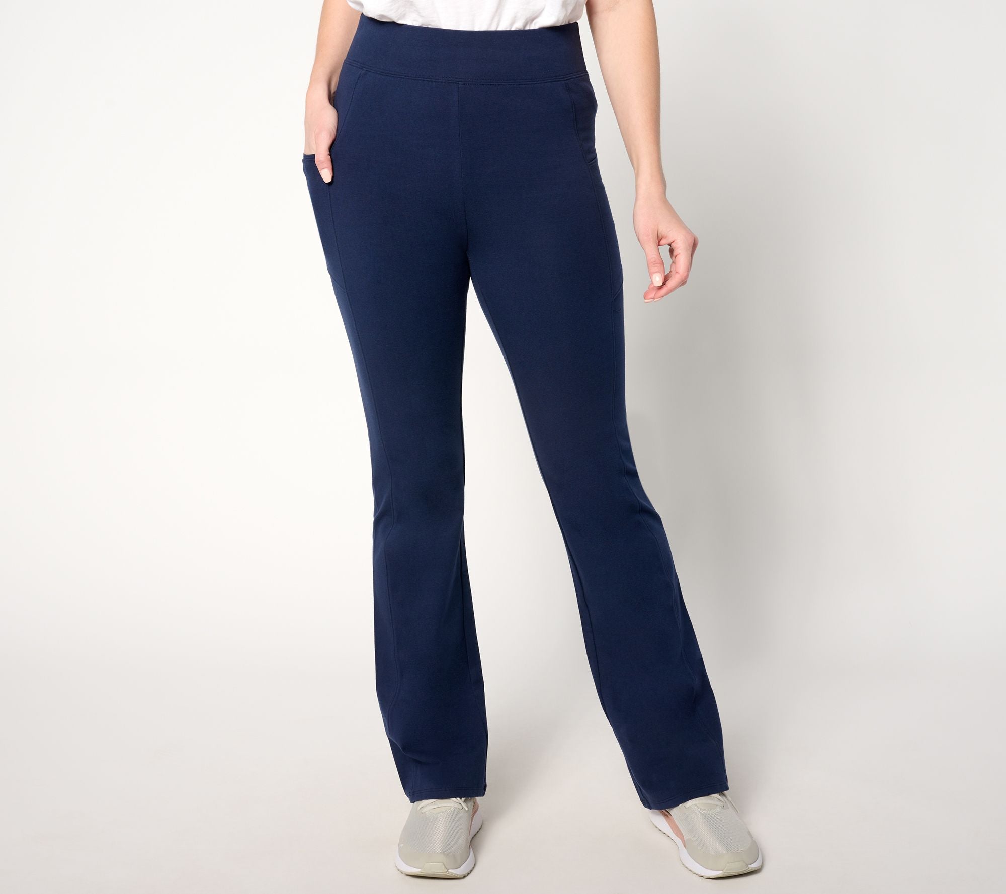 Active Duo Stretch Lightly Boot Pant w/ Pockets - Navy