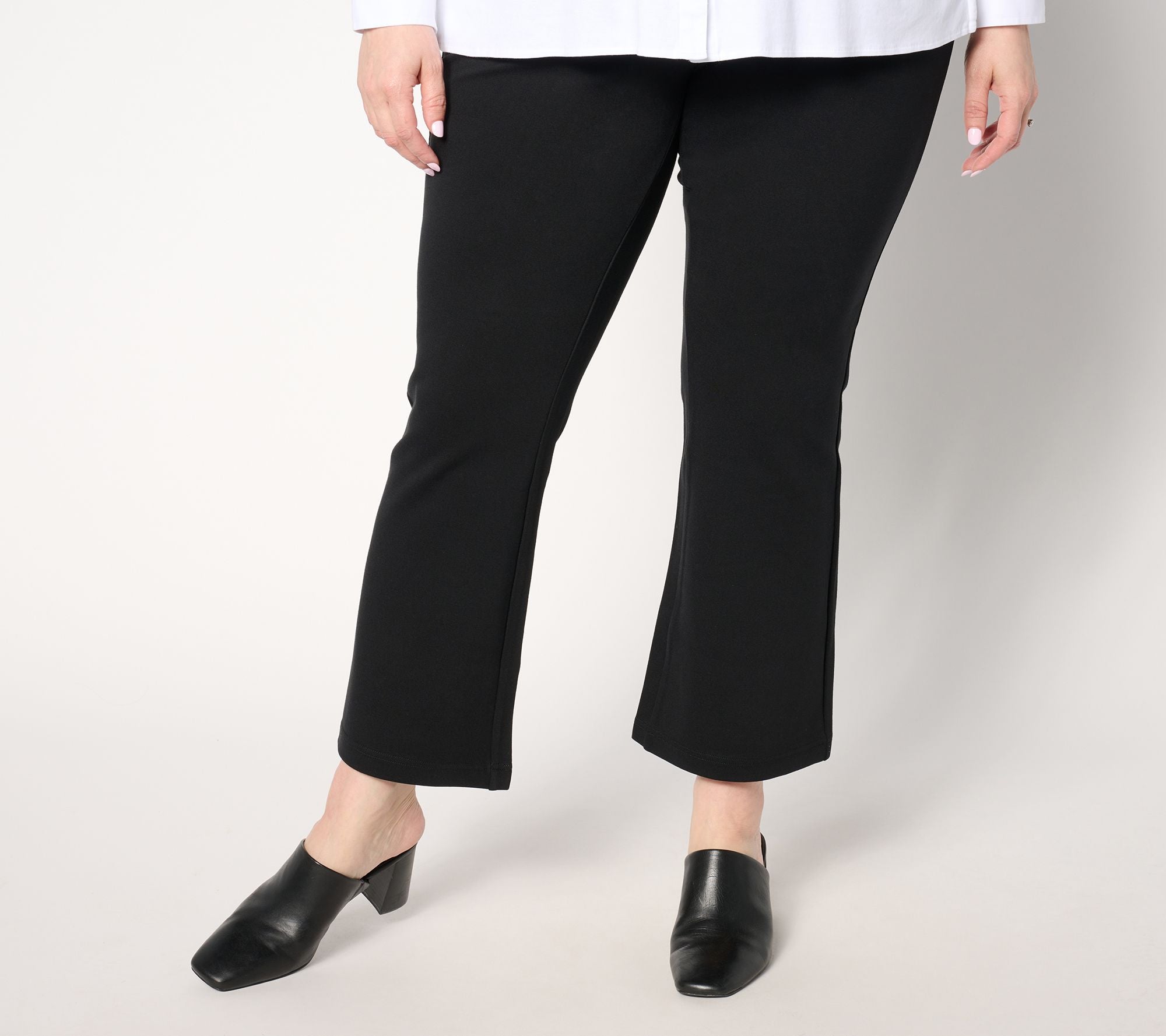 _Reg Ponte Utility Pocket Kick Flare Pant - Black