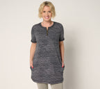 Active French Terry Short-Sleeve Tunic