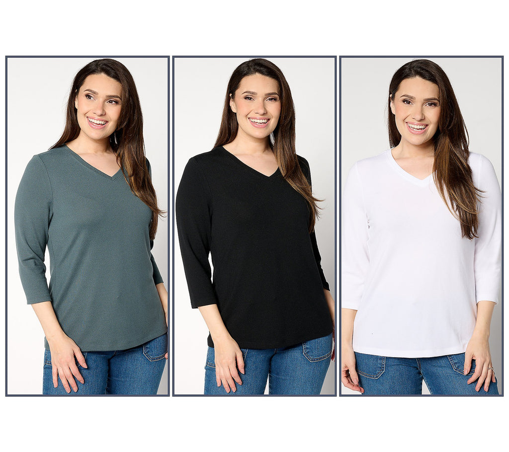 Heavenly Jersey 3-Pack 3/4 Sleeve Tops