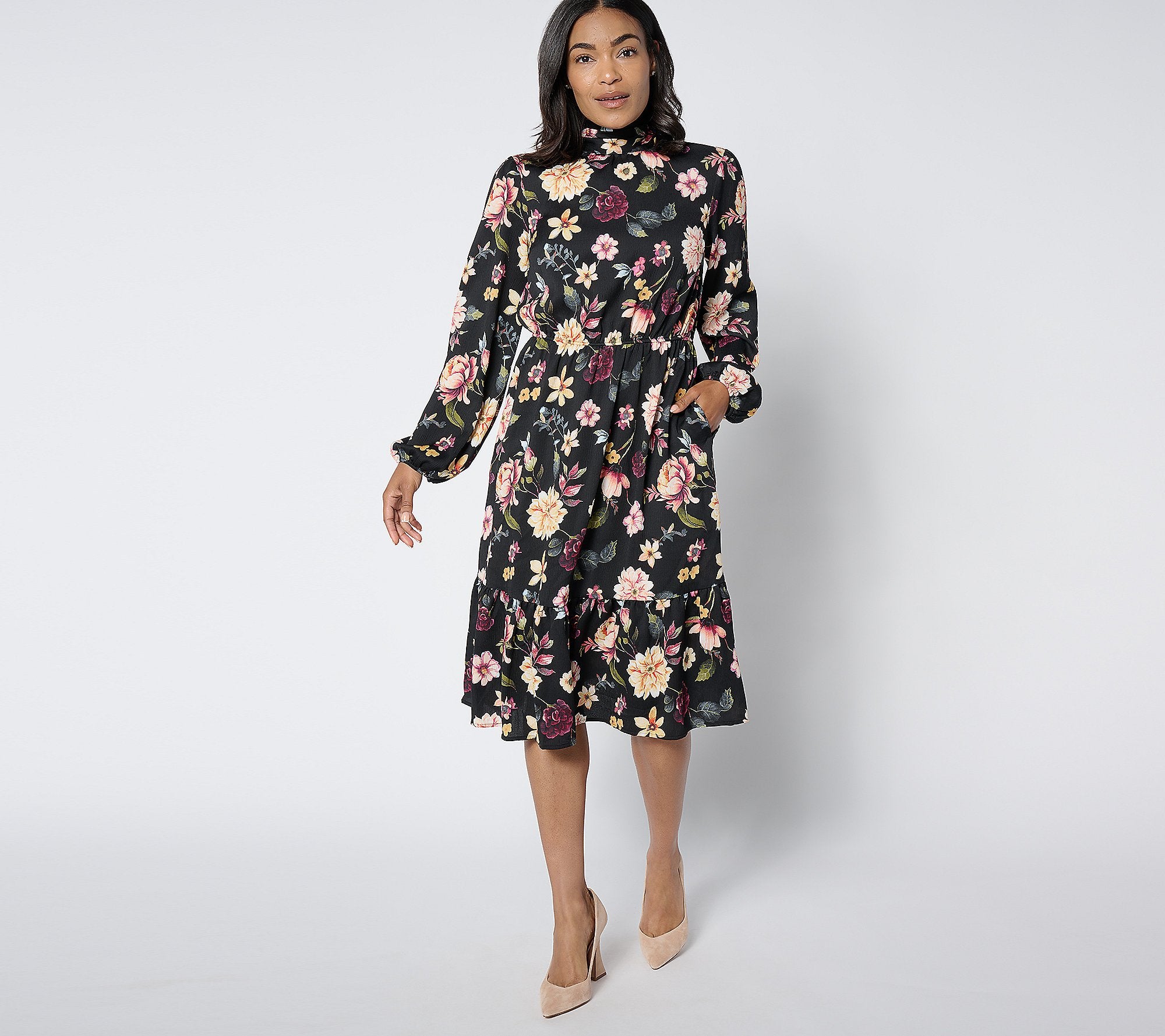 Tiered Ruffle Dress with Bow