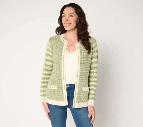 Chic Open Front Sweater Jacket